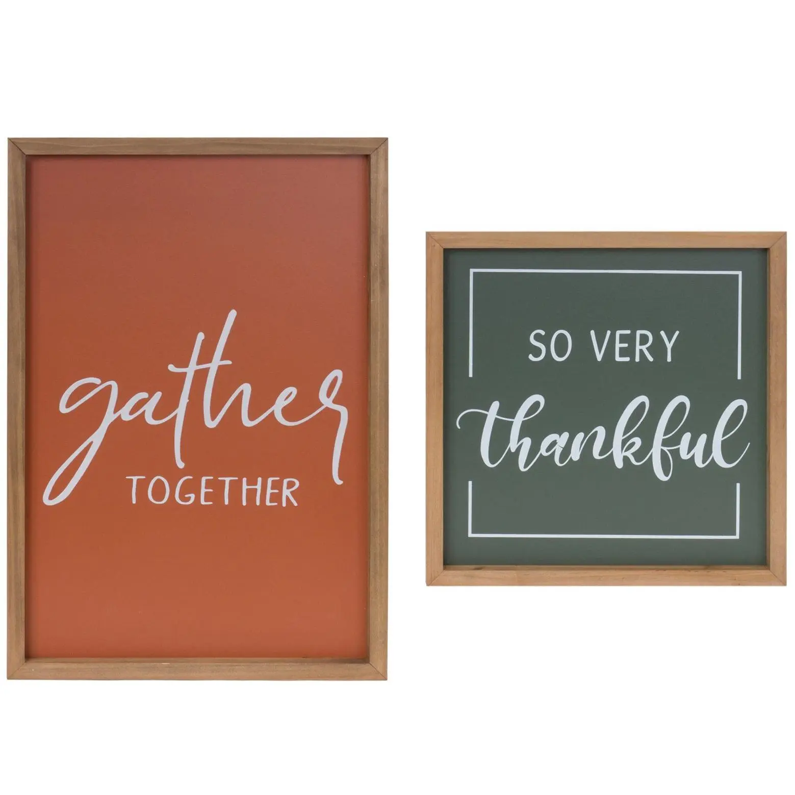Melrose S/2 Gather and Thankful Sentiment Signs Melrose S/2 Gather and Thankful Sentiment Signs