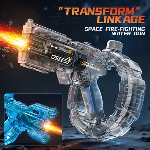 Electric Water Shooter with LED Lights, Powerful Squirt Water Pistol for Kids/Aldults,Long Range Shoot Reach To 26-35ft Outdoor Water Toy,Outdoor,Party,Birthday Gift,Water Guns
