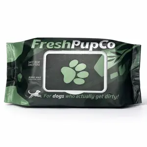 FreshPupCo Dog Paw & Coat Wipes 80ct | Thick Post-Walk Cleaning Wipes | Hypoallergenic Unscented | Safe for Paws Coat & Face | For Dogs Who Actually Get Dirty