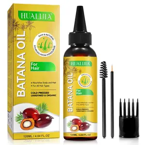 Hualijia Batana Hair Oil 120ML, Organic Haircare, Repairs Split Ends, Reduces Breakage, Improves Hair Texture & Shine, Suitable for Damaged Hair