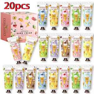 20pcs Hand Cream Set, Moisturizing Fruit Hand Lotion, Travel Kit for Dry Hands, Winter Care, Mother's Day Gift, Christmas Present