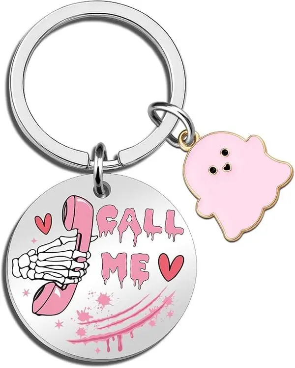 Halloween Fall Gift Cute Keychain Gifts for Girlfriend | Spooky Horror Ghost Keychain Boo Basket Halloween Gifts For Him Her