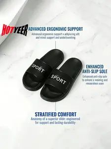 HOTYEER Men's Trendy Cloud Fashion sandals, men's slippers, - Soft EVA Hollow Sports Sandals - Non-Slip Beach & Home Slippers Slides, Durable Quick Drying Soft Beach Sandals, Summer