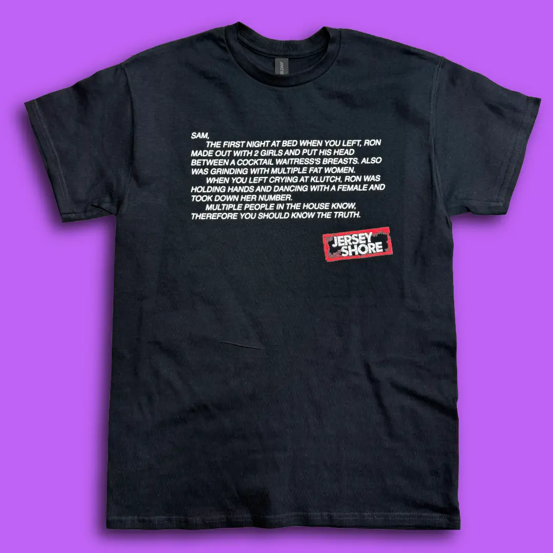 The Note Jersey Shore Tee - Unisex Funny Graphic T-Shirt