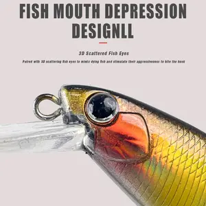 SIUATIONA Five Pack Seawater Fishing Bait Hard Bait Set Enchanted Fish Bait Curved Hook Bait Swimming Fish Bait Fishing Bait Set, Suitable for Perch, Trout, Perch, Red Fish, Seawater and Freshwater Fishing