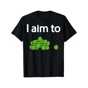 Comfortable Cotton Men S T Shirt with Humorous Peas Design for Casual Wear