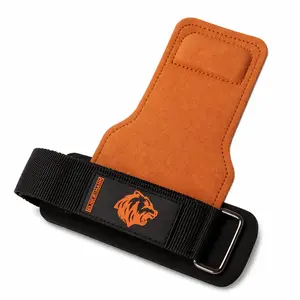 Weightlifting Gloves for Men & Women – Leather Palm Pad with Anti-Slip Honeycomb Grip, Adjustable Wrist Strap, Full Hand Protection for Gym, Pull-Ups, Push-Ups & Strength Training