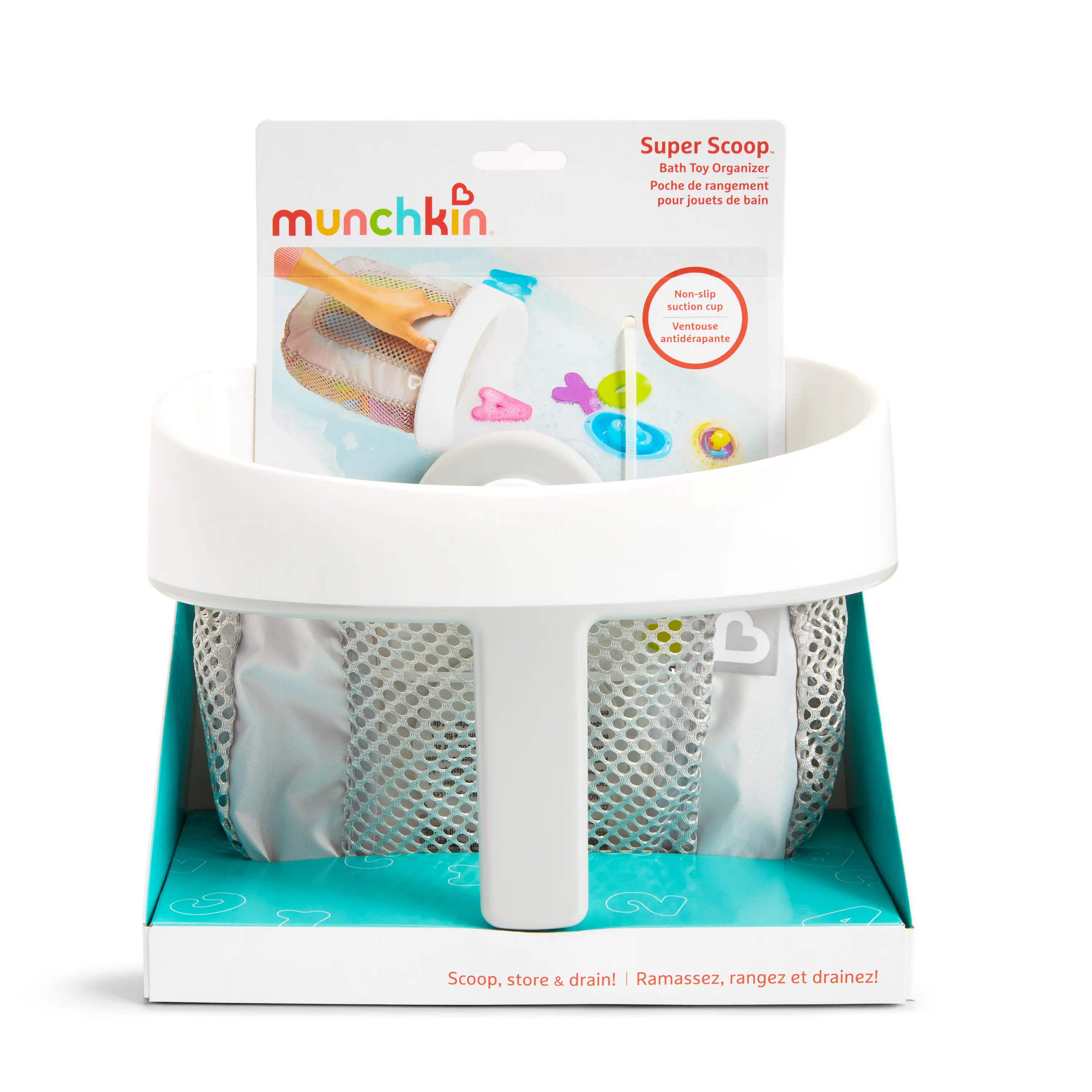 Munchkin Super Scoop Bath Toy Organizer with Suction Cup