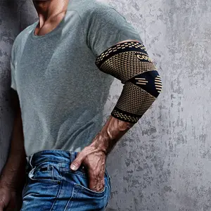 Protect your elbow joints. Knitted compression sports elbow pads, suitable for fitness, basketball, anti-slip and breathable, durable elbow pads cover, tennis bench press elbow protection equipment