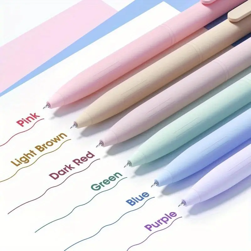 6/12/24 Colorful Gel Pens Set with Quick Dry Ink, Beautiful 0.5mm Fine Tip for Smooth Writing, Perfect for Journals, Note-taking, Art Supplies, Writing Tools, Writing Instruments