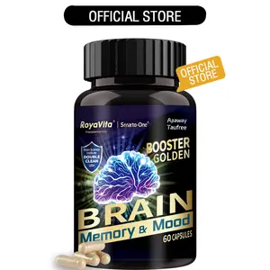 ROYAVITA Plus Memory and Concentration Brain SupplementClinically Tested Puzzle Pills, Improved Mental Clarity, Cognitive EnhancementVitamins B6, B12, Smarto-One, Phosphatidylserine 60 Capsules