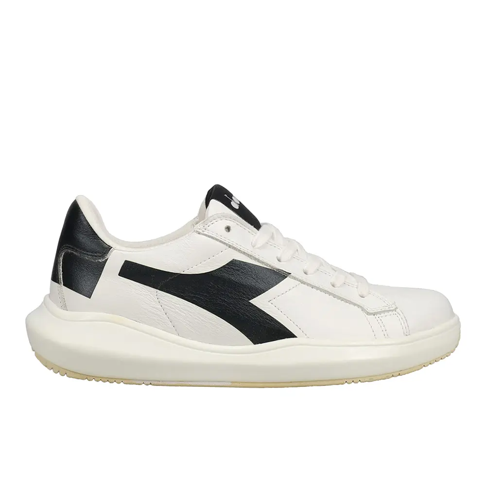 diadora Mens Mass Damper Derby Lace Up Sneakers Shoes Casual - Black, White