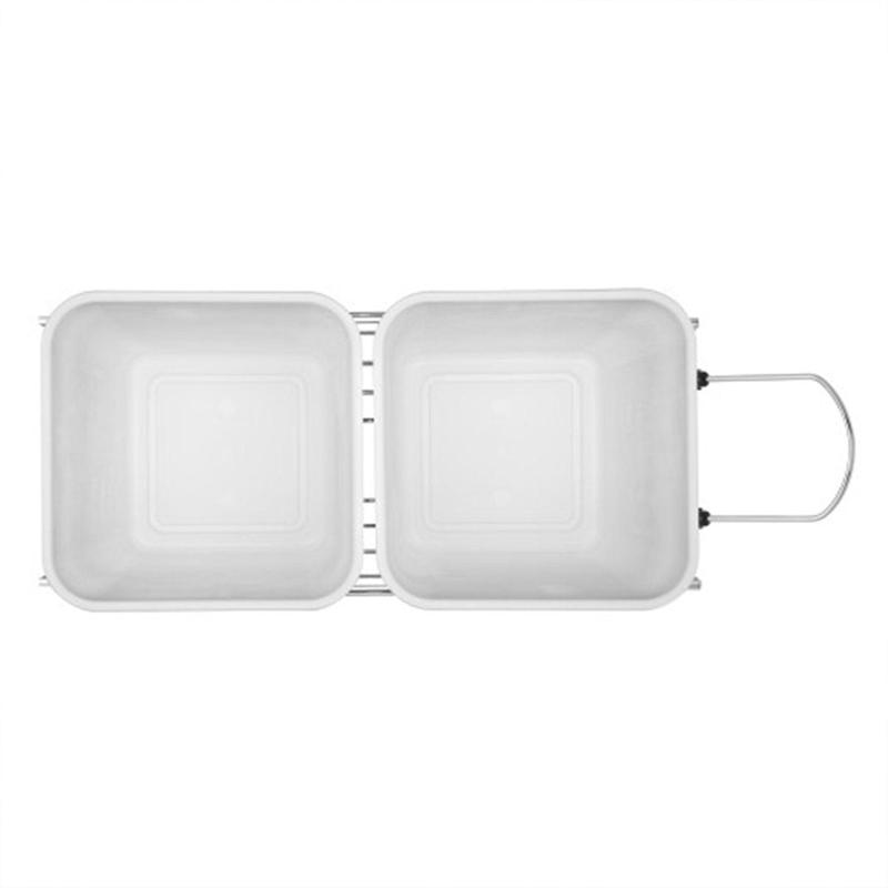 Rev-A-Shelf Double Pull Out Trash Can 27 Qt for Kitchen, White, RV-15KD-11C S