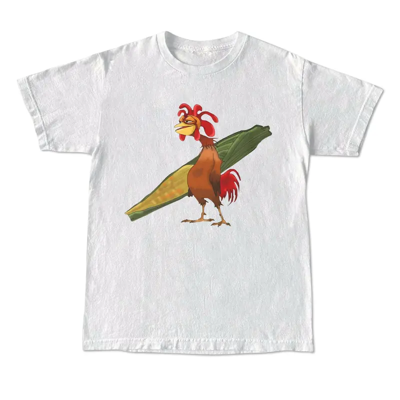 Unisex Chicken Joe Beach Surf Short-Sleeve T-Shirt - Back-Printed, Soft, Quick-Dry, Lightweight, Breathable, Loose-Fit Crew Neck, Good Graphic Tees, Male Clothing, Gifts for Him, Casual Summer Menswear Top