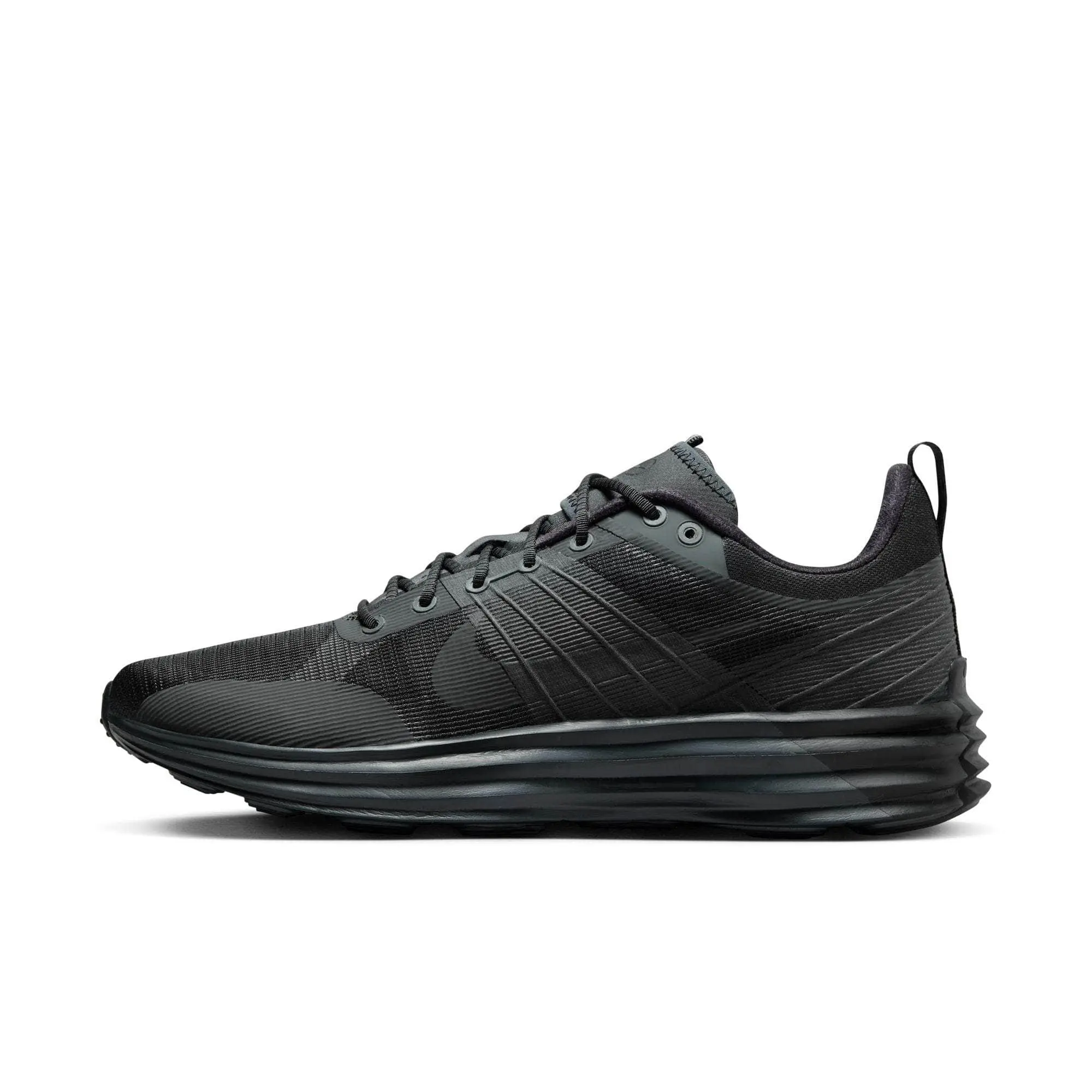 NIKE Lunar Roam Men's Athletic Workout Sneakers - Dark Smoke Grey/Black Leather/Rubber Closed-Toe Sneaker with Comfortable Lunar Sole, Casual Sporty Sneakers, Lightweight Sneakers