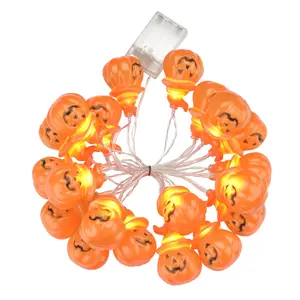 (20 LED Lights,10 ft) Halloween String Lights, LED Pumpkin Lights Holiday Lights for Outdoor Decor,Flickering Lights (Pumpkin) ormaments Decoration