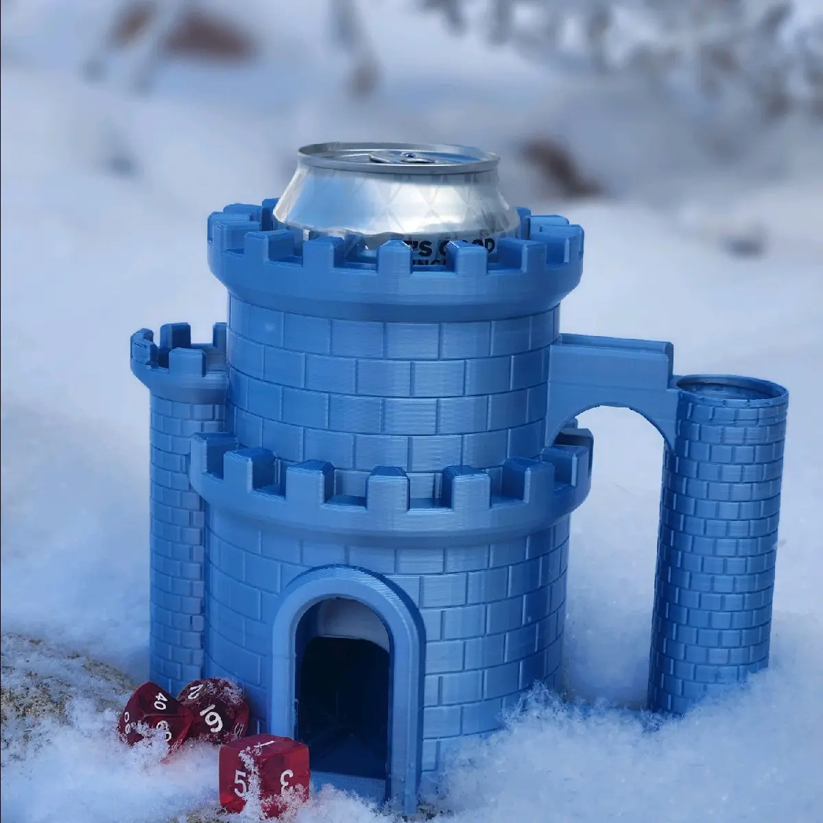 DnD Dice Tower Mug - Fits Any 12-16oz Can - Dungeons and Dragons - TTRPG Beverage Drink Cup Tumbler