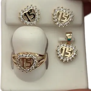 Quinceañera jewelry set XV quince