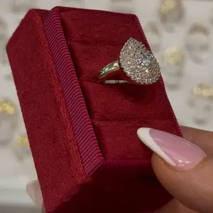 14k Honey Comb Drop Ring Anillo Para Mujer
