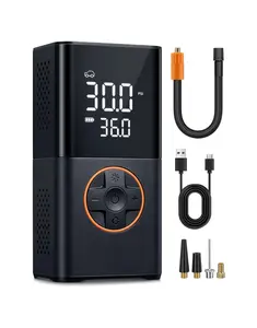 Tire Inflator Portable Air Compressor Cordless Pump with Digital Dual Values Display 150 PSI Car Tires Air Pump with LED Lights Pressure Gauge Car Detailing Products