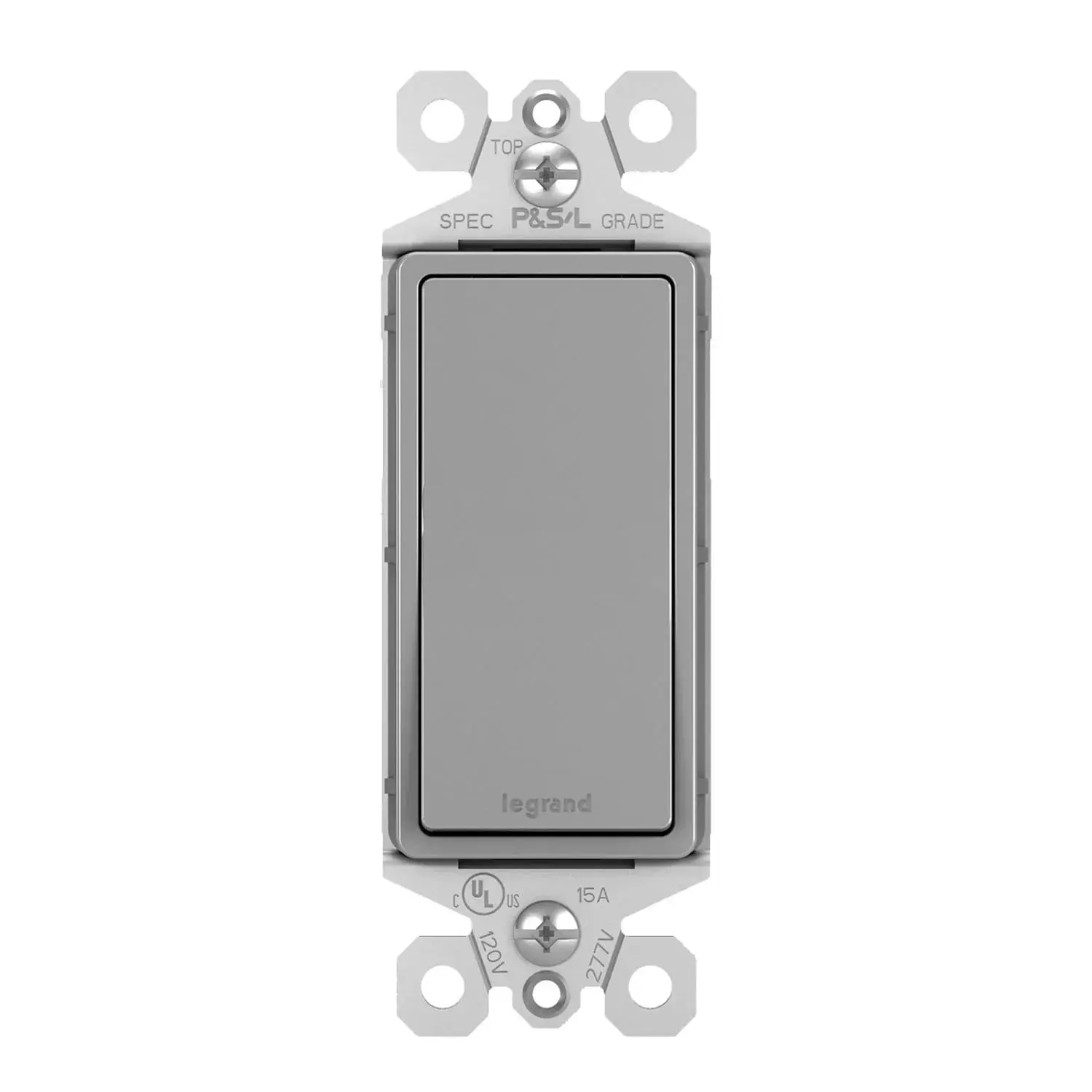 Legrand TM873GRY Radiant Light Switch, 15A, Single-Pole/3-Way, Gray