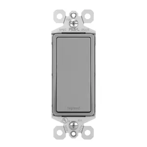 Legrand TM873GRY Radiant Light Switch, 15A, Single-Pole/3-Way, Gray