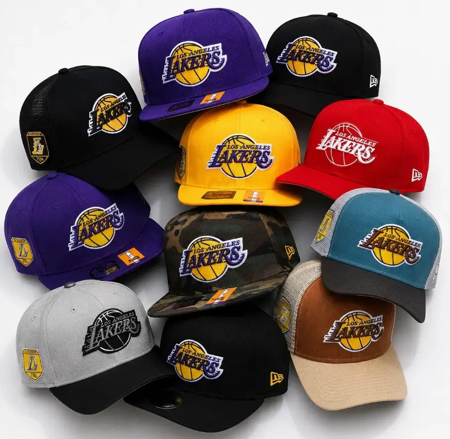NEW ERA Lakers Logo Limited Edition Caps – Premium Flat Brim Design, Adjustable Classic Baseball Hat