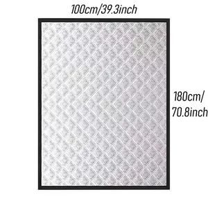 Portable Blackout Curtain 1 Piece, UV Protection 100%, Temporary Shade for Bedroom, Window, Dormitory, Office, Travel, Easy Installation