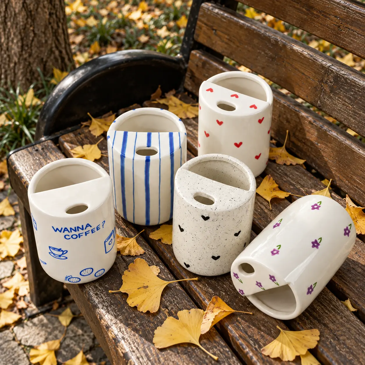 Handmade Ceramic Mug with Lid for Coffee and Tea Unique Cute Travel Latte Cup Microwave and Dishwasher Safe Reusable Coffee Mugs Ideal Gift for Birthdays and Holidays Various Sizes and Designs Available