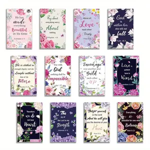 12 Pcs Classic Style Inspirational Gift Set Motivational Mini Notebooks Bible Verse Pen Bible Verses Notepads With Christian Quote Pens Christian Gifts For School Office Travel Supplie 5x3.2inch Bible Study Supplies