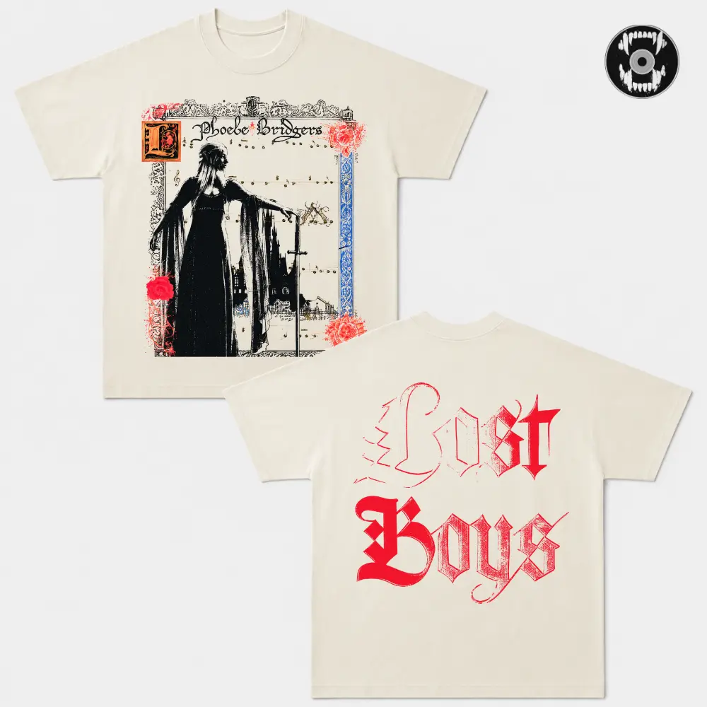 Phoebe Bridgers Lost Boys T-Shirt, Indie Folk Singer Shirt, Double Sided Graphic Tee, Alternative Music Merch, Unisex White T-Shirt, Concert Tour Shirt, Indie Rock Apparel, Gift for Phoebe Bridgers Fans, Music Lover Tee