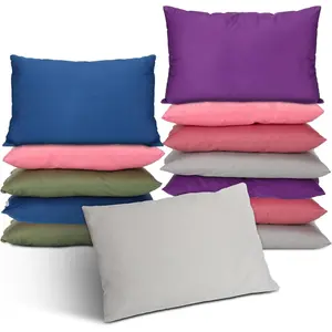 12 Pack Mini Pillows for Daycare 9.1 x 13.8'' Small Travel Pillow Bulk Soft Breathable Cotton Pillow for Nap Travel Pet Neck Lumbar Purse Insert (Dark Color)