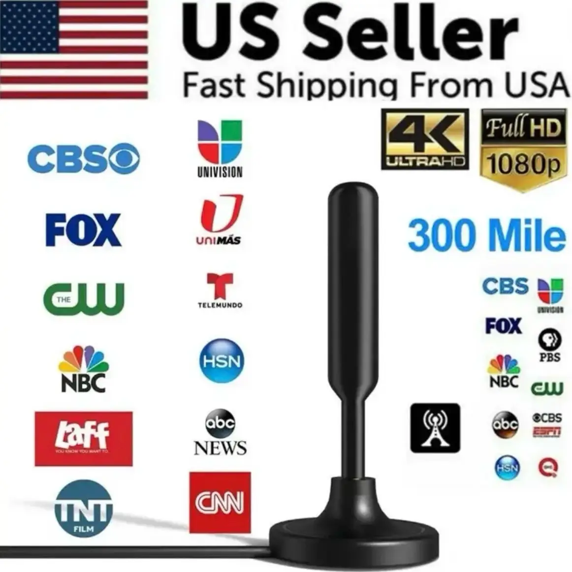 300 miles upgraded tv Antenna 4K long range