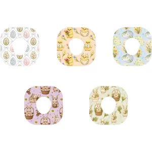 10pcs Adhesive Patches for Dexcom G7, Easter Theme Breathable Sensor Over Patches Accessories Parts Monitor Covers Waterproof CGM Sensor Stickers Compatible with Dexcom G7 (5 Styles)