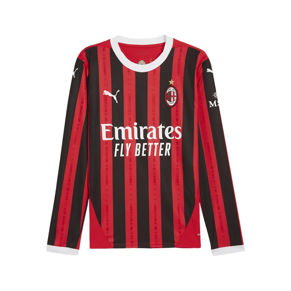 PUMA Mens Ac Milan Home Replica Jersey Soccer Cleats  - Red