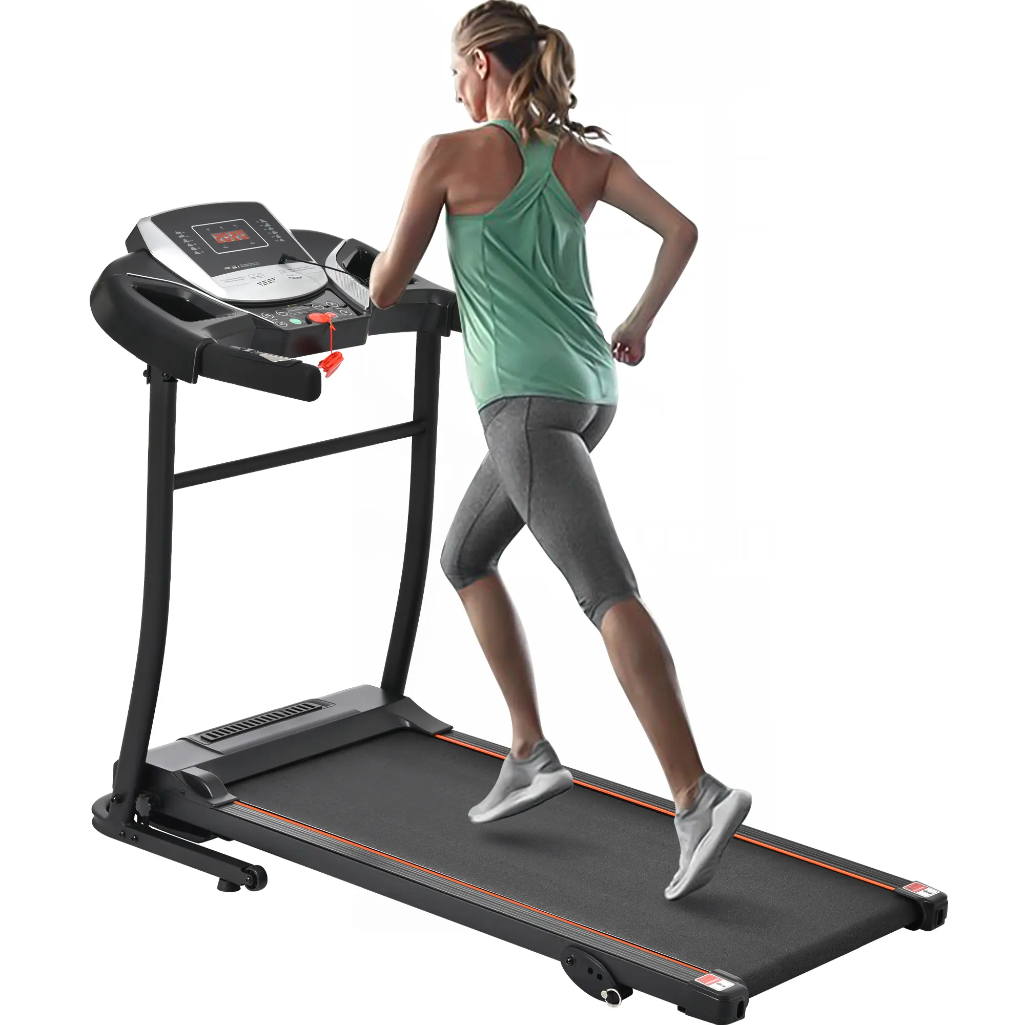 Treadmill 300 pounds capacity, maximum 2.5 horsepower folding treadmill, used for running and walking jogging practice, with 12 preset programs, 300 pounds weight capacity, easy to assemble, suitable for home use