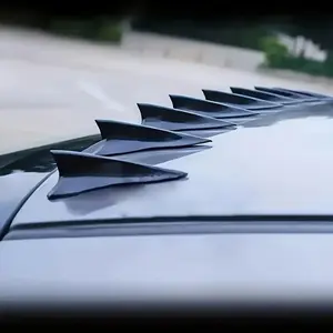 6PCS Universal Car Roof Shark Fin Spoilers – Aerodynamic Decorative Roof F for Sedan, SUV, and Truck, Durable Lightweight ABS Exterior Accessories, Stylish Auto Modification Kit for Enhanced Sporty Look and Wind Flow Control SpringStatements