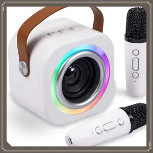 Mini Karaoke Machine for Kids with 2 Wireless Mics,TOP Singing Toys Birthday Gifts Ideas for Girls Ages 3,4,5,6,7,8,9,10,11,12+ Years Old,Great Gift Ages Girls,Boys Trend Party(Gag Toys & Practical Jokes)(Gag Toys & Practical Jokes)