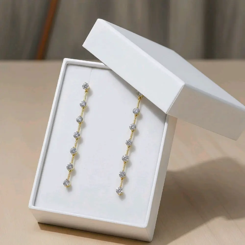 aretes con zirconia 14k laminados resistentes al agua cloro y sudor
