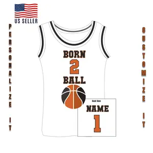Born 2 Ball, Custom Basketball Jersey, Born to Ball Jersey with, MVP Customized Name and Number