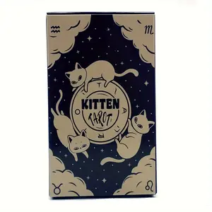 78pcs Kitten Tarot Cards, Kitty, Divination Table Games, Family Fun Game, Family Party Entertainment, Unique Cat Theme Art, Perfect Gift for Tarot Lovers