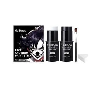 Face Paint Stick - White Cosmetic Makeup Oil Base | Halloween Paint Stick with Jojoba and Mineral Oil | Long-Lasting Clown White Face and Body Painting for Parties, Festivals & Cosplay