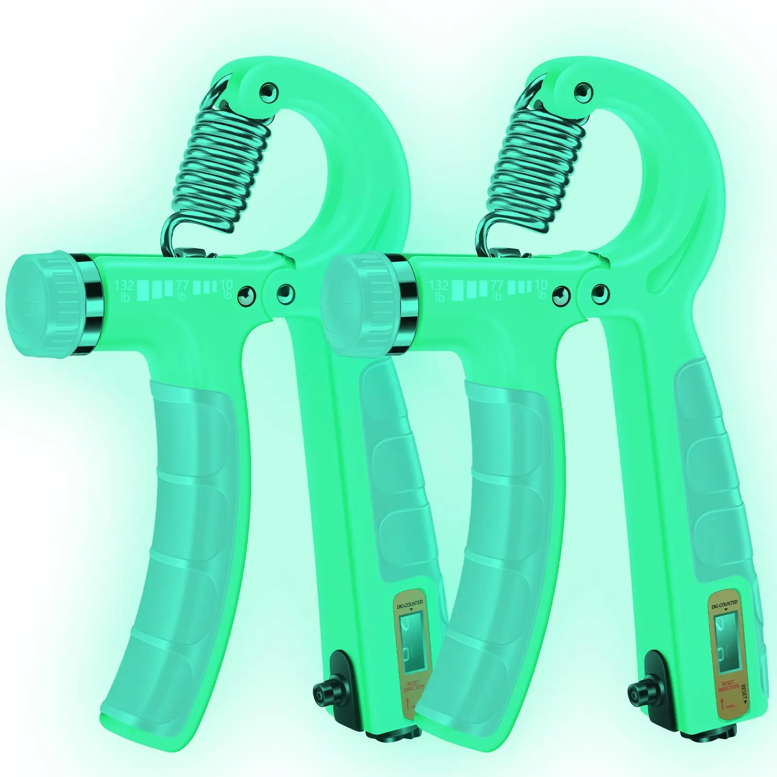 Glow-in-the-Dark Hand Gripper 2pcs/set