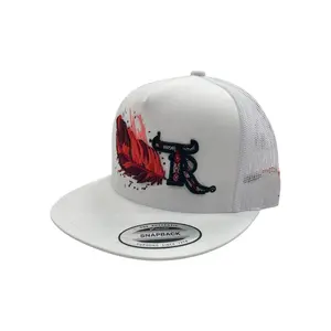 Texas Ranch Hat - Red Pincer White/White