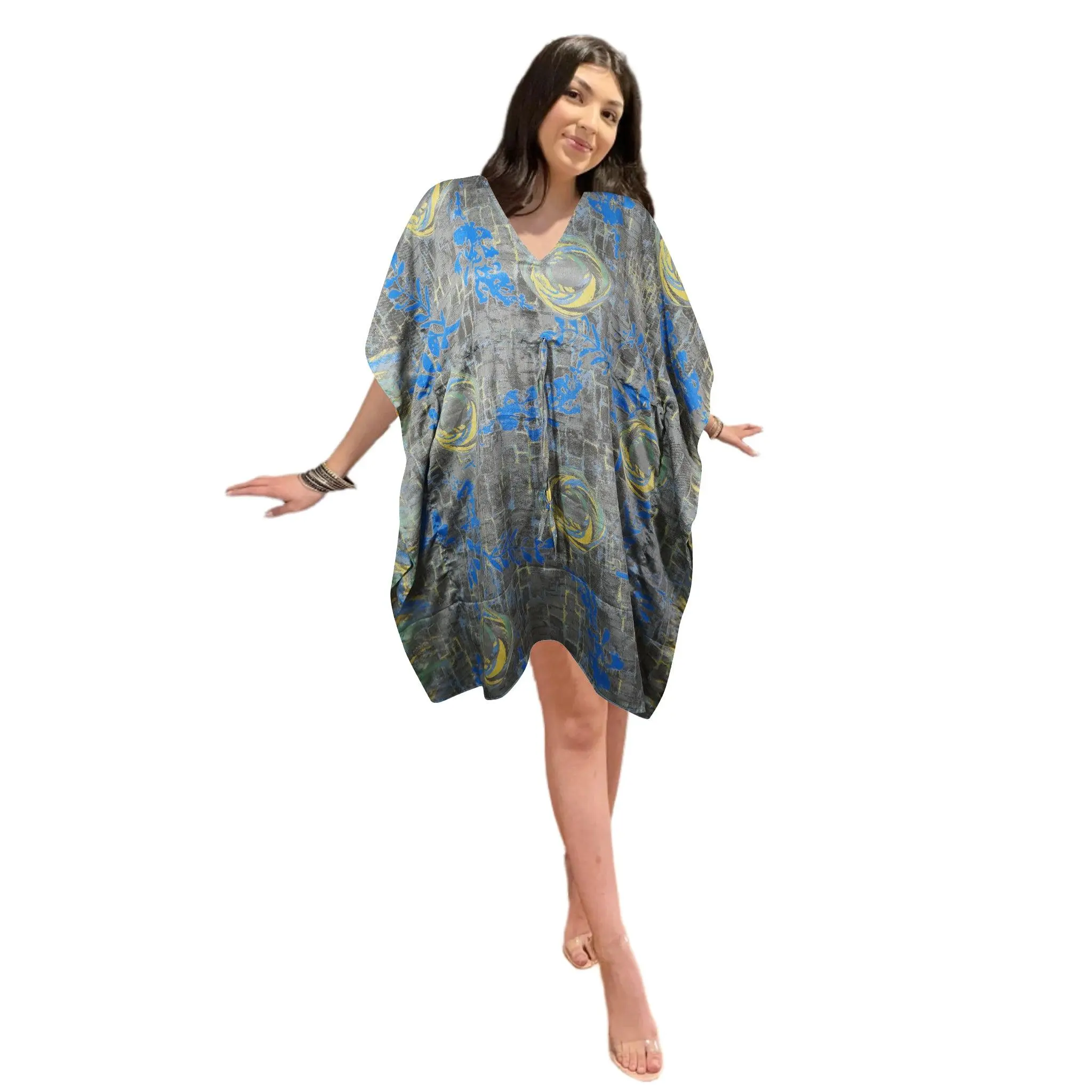 beach dress 2x Brown Lady Print Beach Dress - Plus Size Summer & Vacation 1X-3X main image 0