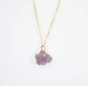 Grape Agate Pendant wire wrapped in 14K Gold Filled randomly pick spiritual awakening