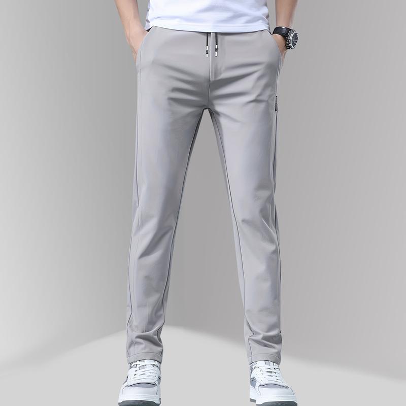 Pack of 4 Men's Lightweight Casual Pants - Quick Dry Stretch Waistband - Solid Color Straight Leg Trousers - Outdoor & Everyday Wear - Minimalist Style - Breathable Fabric - Suitable for Active Lifestyles Pack of 4 Men's Lightweight Casual Pants - Quick Dry Stretch Waistband - Solid Color Straight Leg Trousers - Outdoor & Everyday Wear - Minimalist Style - Breathable Fabric - Suitable for Active Lifestyles