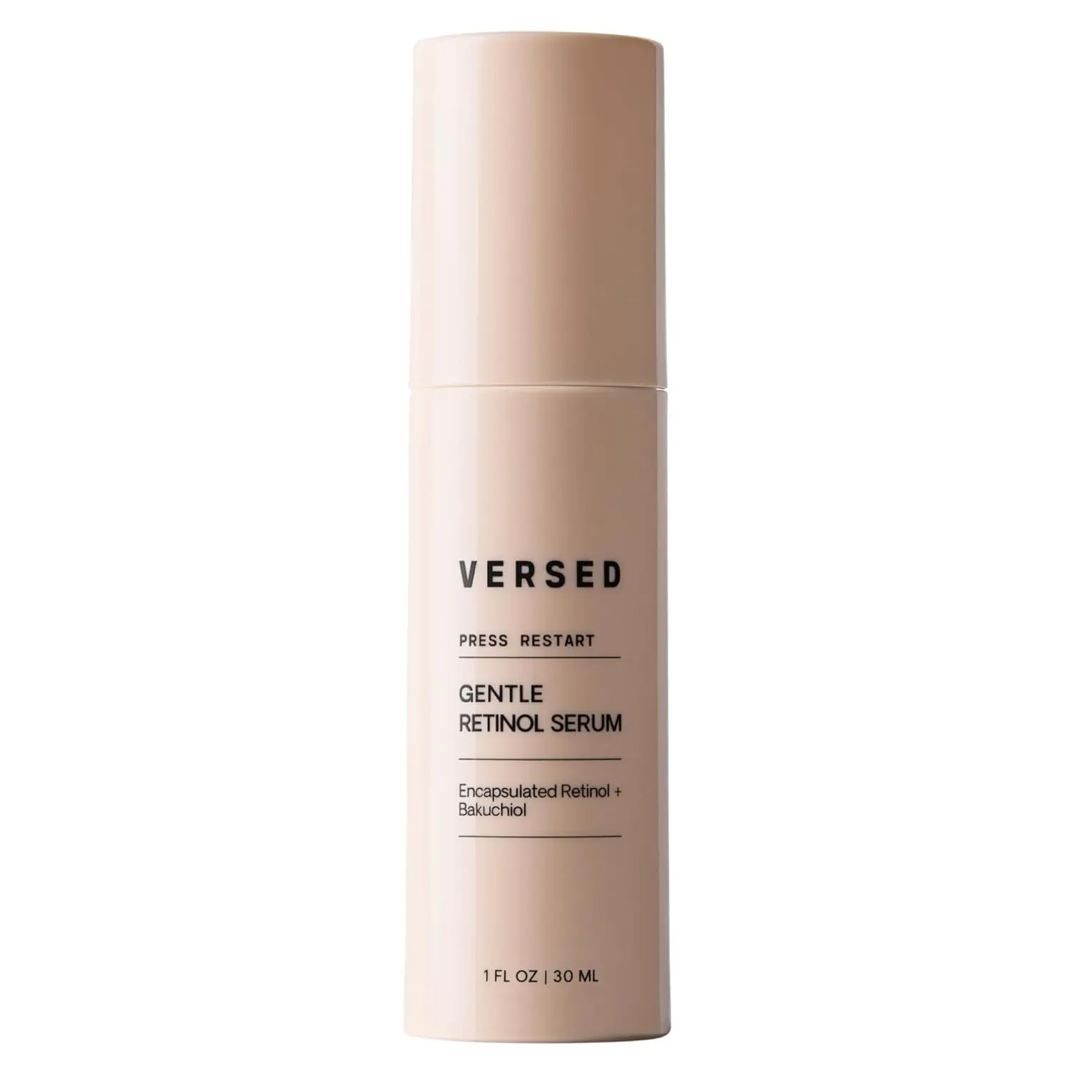 Versed Press Restart Gentle Retinol Serum, Creamy Anti-Aging Night Treatment with Bakuchiol for Sensitive Skin, Cruelty Free, 1 fl oz, Facial Serum, Smooth, Redness, Glycerin, Face Care Products, Hydrating, Alcohol-Free Functional Serums & Essences