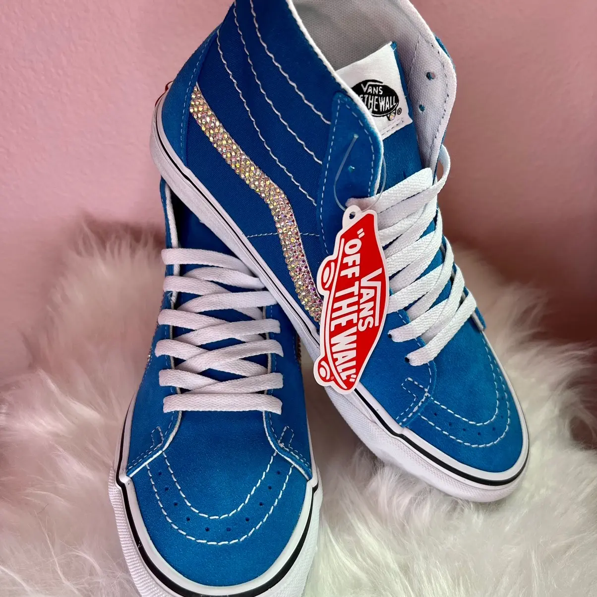 Bling Blue Suede Vans
