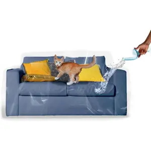 Clear Vinyl Furniture Protector - Loveseat Cover - 84" W x 40" D x 36" H Rear, 18" H Front